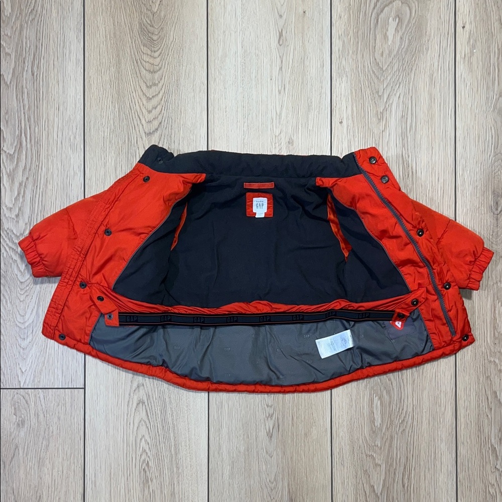 GAP Red/Orange Kids Puffer Jacket - Picture 3 of 15